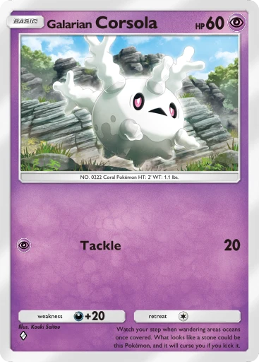 Galarian Corsola (Secluded Springs #34/71, 1-Diamond) | Pokmon TCG Pocket