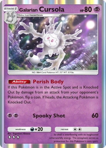 Galarian Cursola (Secluded Springs #35/71, 3-Diamonds) | Pokmon TCG Pocket