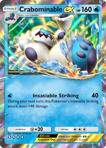 Crabominable ex (Deluxe Pack: ex #121/379, 4-Diamonds) | Pokmon TCG Pocket