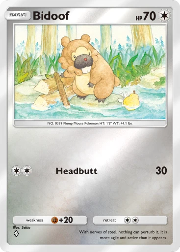 Bidoof (Mega Rising #316/331, 1-Star Shiny) | Pokmon TCG Pocket