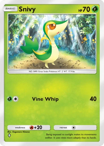 Snivy (Mythical Island #4/86, 1-Diamond) | Pokmon TCG Pocket