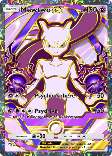 Mewtwo-EXカード 280レアリティ　ミュウツー Mewtwo ex (#282, Genetic Apex) • Pokémon TCG Pocket