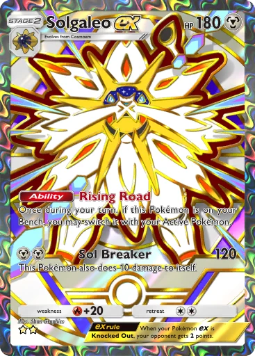 solgaleo ex pokemon card Solgaleo GX (SM104) (Jumbo Card) [Sun & Moon: Black Star Promos] main image 1