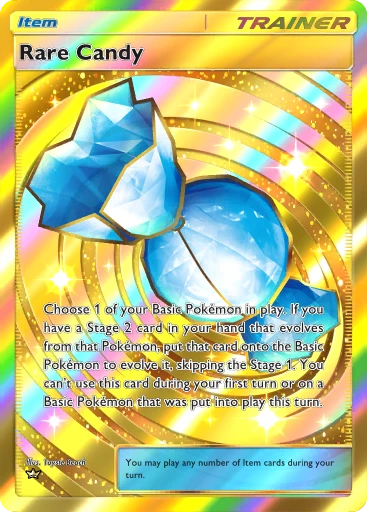 gold rare candy pokemon card price Amazon.com: Pokemon - Rare Candy 256/198 - Scarlet & Violet - Secret Rare main image 0