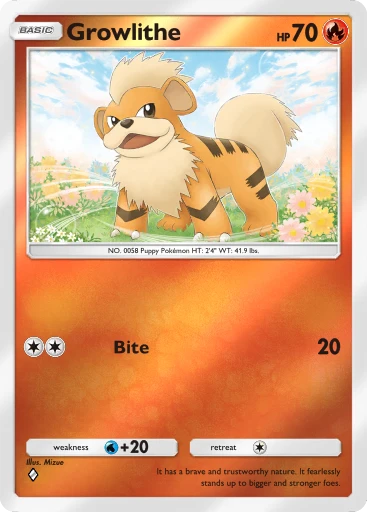Growlithe (Deluxe Pack: ex #62/379, 2-Diamonds) | Pokmon TCG Pocket