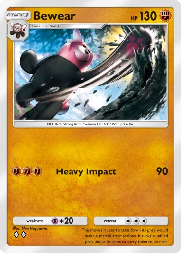 Bewear (Mega Rising #142/331, 2-Diamonds) | Pokmon TCG Pocket