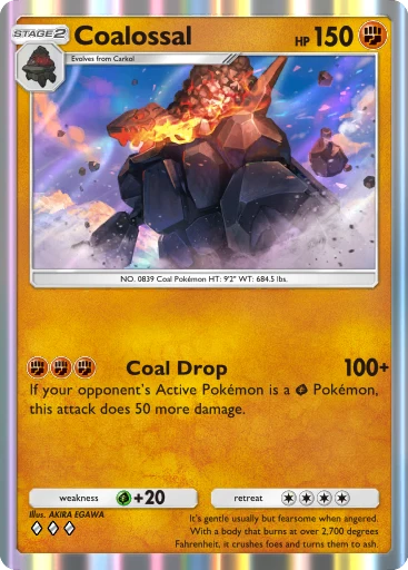 Coalossal (Mega Rising #147/331, 3-Diamonds) | Pokmon TCG Pocket Coalossal (Mega Rising #147/331, 3-Diamonds) | Pokmon TCG Pocket