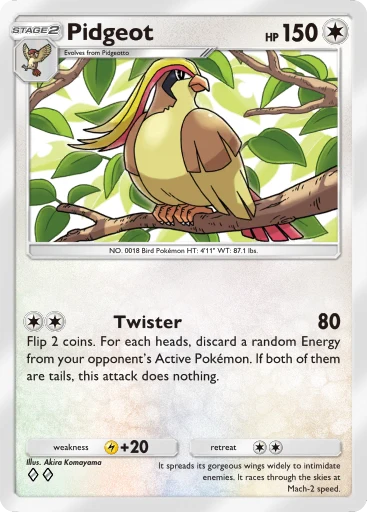 Pidgeot (Mega Rising #182/331, 2-Diamonds) | Pokmon TCG Pocket