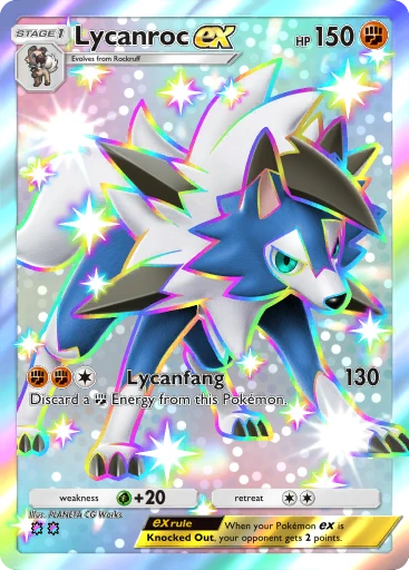 Lycanroc ex (Mega Rising #323/331, 2-Star Shiny) | Pokmon TCG Pocket