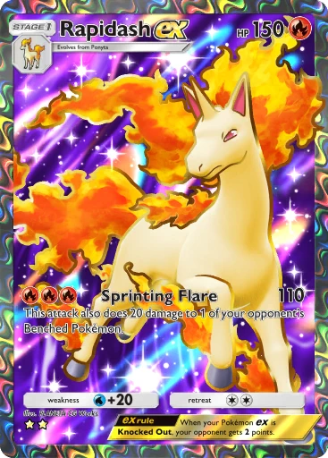 Rapidash ex (Mega Rising #253/331, 2-Stars) | Pokmon TCG Pocket