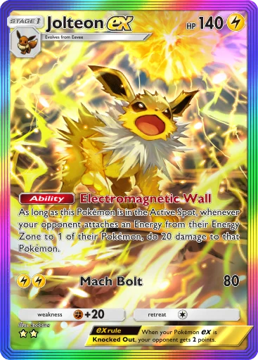 Jolteon ex (Mega Rising #81/331, 4-Diamonds) | Pokémon TCG Pocket