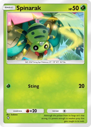 Spinarak (Crimson Blaze #5/103, 1-Diamond) | Pokmon TCG Pocket