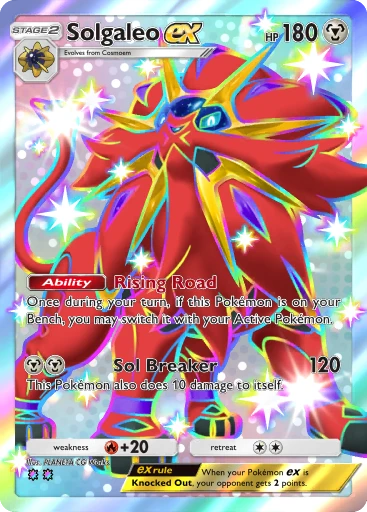 gold pokemon cards from burger king Pokemon TCG SM104a Solgaleo GX Gold Black Star Promo Card main image 0