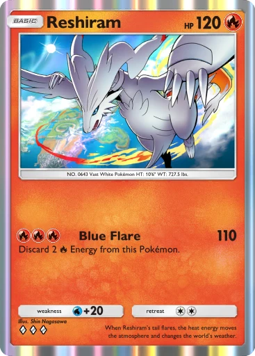 reshiram pokemon cards Reshiram ex 017/086 main image 1