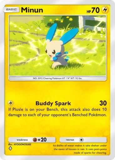 Minun (Fantastical Parade #53/234, 1-Diamond) | Pokmon TCG Pocket Minun (Fantastical Parade #53/234, 1-Diamond) | Pokmon TCG Pocket