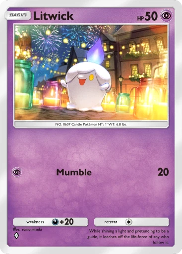 pokemon litwick card 036/167 Litwick main image 1