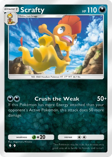 scrafty pokemon card POKÉMON CARD GAME sv3a 038/062 U main image 0