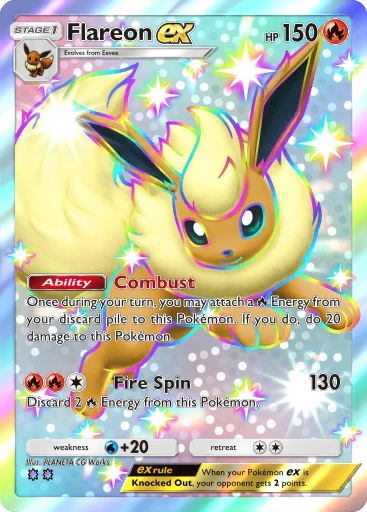 Flareon ex (Fantastical Parade #225/234, 2-Star Shiny) | Pokmon TCG Pocket