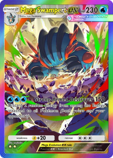 mega swampert ex pokemon card Pokemon Mega Swampert EX Premium Collection Playmat – JAB Games13 main image 0