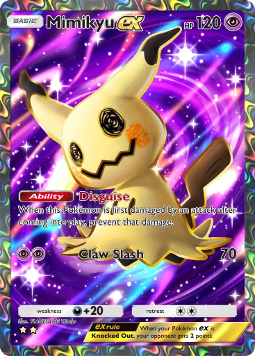 Mimikyu ex (Fantastical Parade #186/234, 2-Stars) | Pokmon TCG Pocket