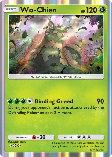 Wo-Chien (Paldean Wonders #15/131, 3-Diamonds) | Pokmon TCG Pocket