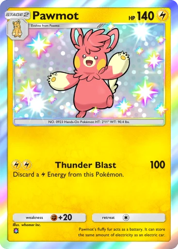 Pawmot (Paldean Wonders #121/131, 1-Star Shiny) | Pokmon TCG Pocket