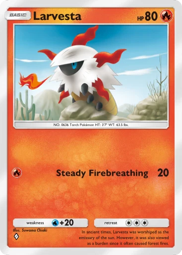 Larvesta (Pulsing Aura #31/234, 1-Diamond) | Pokmon TCG Pocket