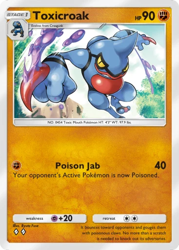 Toxicroak (Pulsing Aura #83/234, 2-Diamonds) | Pokmon TCG Pocket