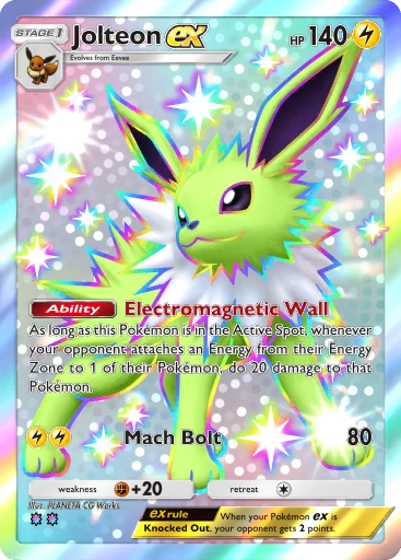 Jolteon ex (Pulsing Aura #228/234, 2-Star Shiny) | Pokmon TCG Pocket