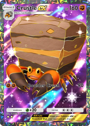 Crustle ex (Pulsing Aura #185/234, 2-Stars) | Pokmon TCG Pocket