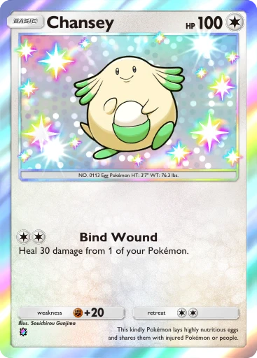 basic chansey pokemon card Chansey No.113