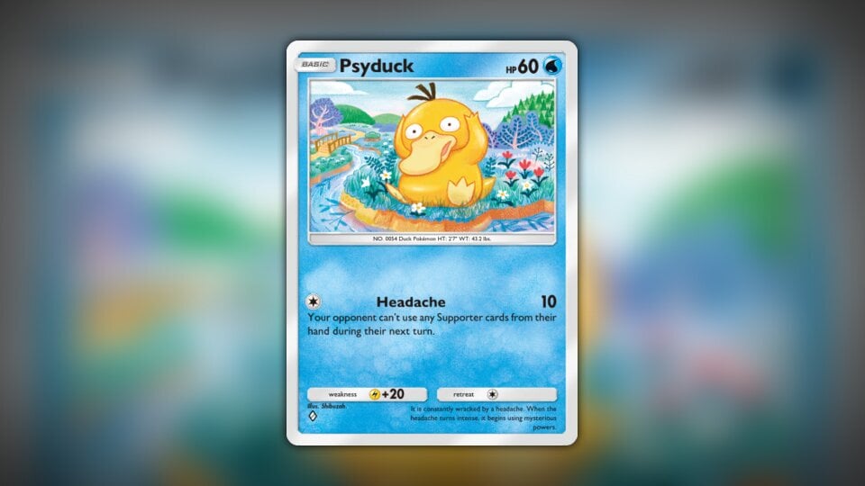 ポケモンカード　コダック カードe 020/092 Psyduck Pokemon Card Japanese【Psyduck】020/092 Town On No Map E