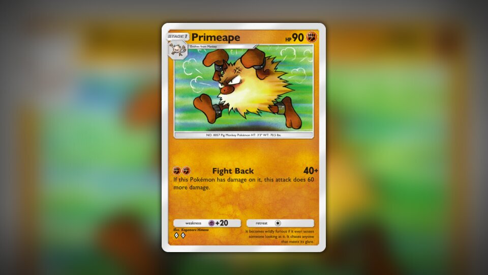 Primeape (#142, ♦️♦️, Genetic Apex) • Pokémon TCG Pocket
