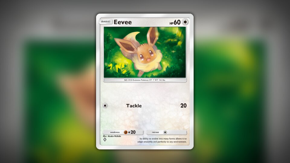 Eevee (#206, ♦️, Genetic Apex) • Pokémon TCG Pocket
