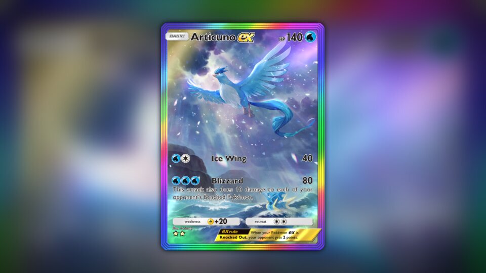 Articuno ex (#275, Genetic Apex) • Pokémon TCG Pocket