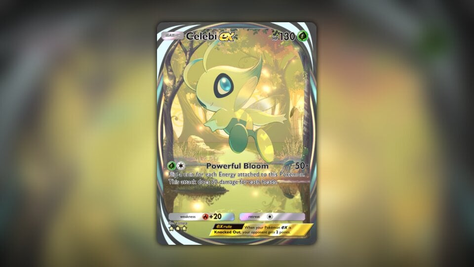 Celebi ex (#85, Mythical Island) • Pokémon TCG Pocket