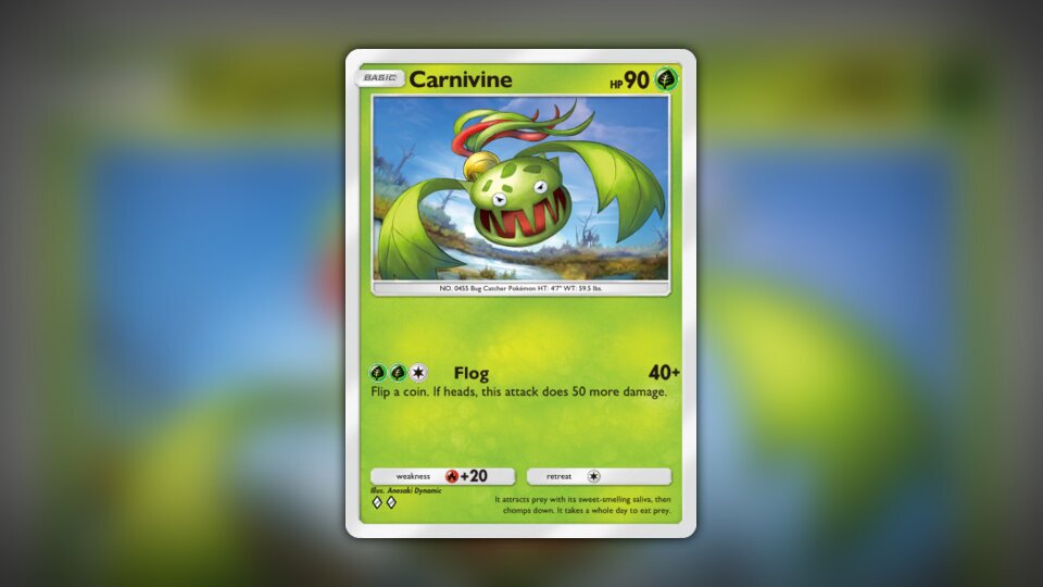 carnivine pokemon card Pokemon Card HS Triumphant Carnivine Rare 16/102 – PokeOrder.com main image 1
