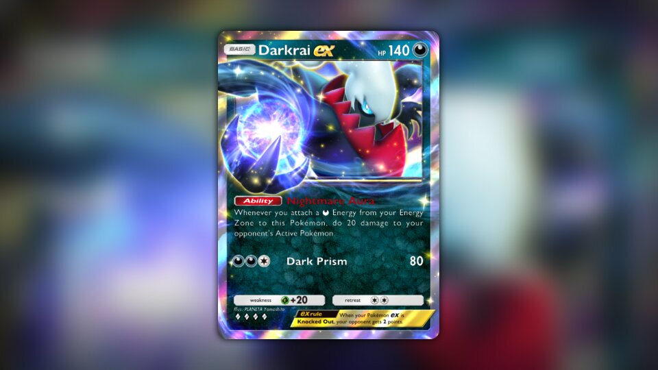 Darkrai ex (Space-Time Smackdown #110/208, 4-Diamonds) | Pokmon TCG Pocket
