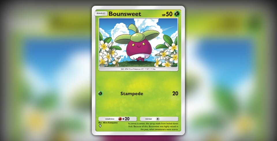 Bounsweet (#18, ♦️, Celestial Guardians) • Pokémon TCG Pocket