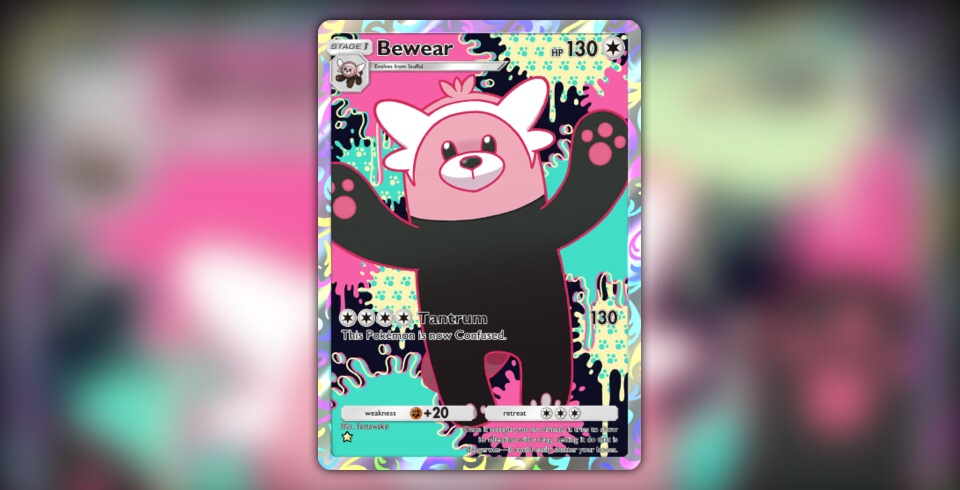 is bewear a rare pokemon card Amazon.com: Pokémon Center: Bewear Hug Plush Backpack : Toys & Games