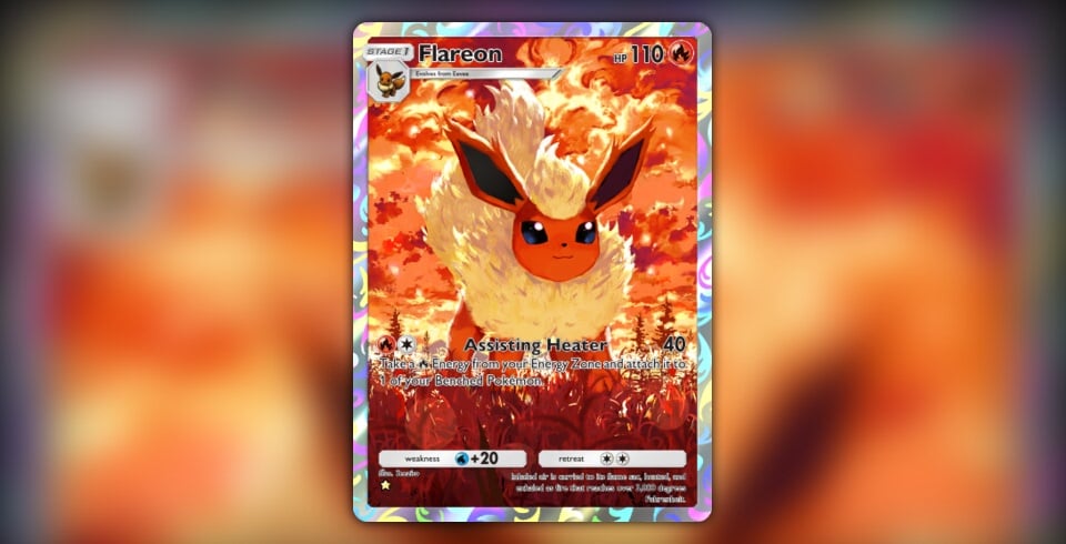 Flareon (#71, ⭐, Eevee Grove) • Pokémon TCG Pocket
