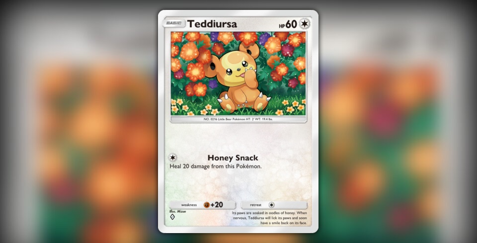 pokemon card teddiursa Teddiursa 138/189 Reverse Holo - DAA main image 1