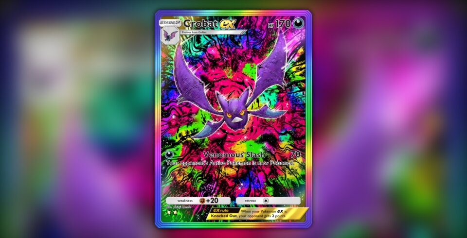 Crobat ex (#207, ⭐⭐, Wisdom of Sea and Sky) • Pokémon TCG Pocket