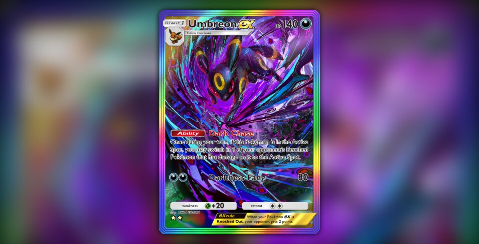 ポケモンカードゲーム Umbreon Pokemon tcg Pokemon Card Game Umbreon ex 217/187 SAR SV8a Japanese DHL | eBay UK