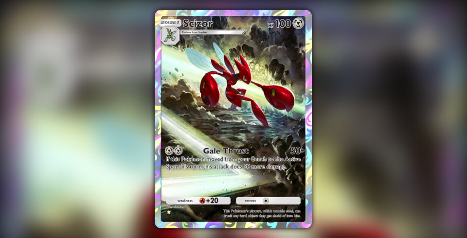 Scizor (#180, ⭐, Wisdom of Sea and Sky) • Pokémon TCG Pocket