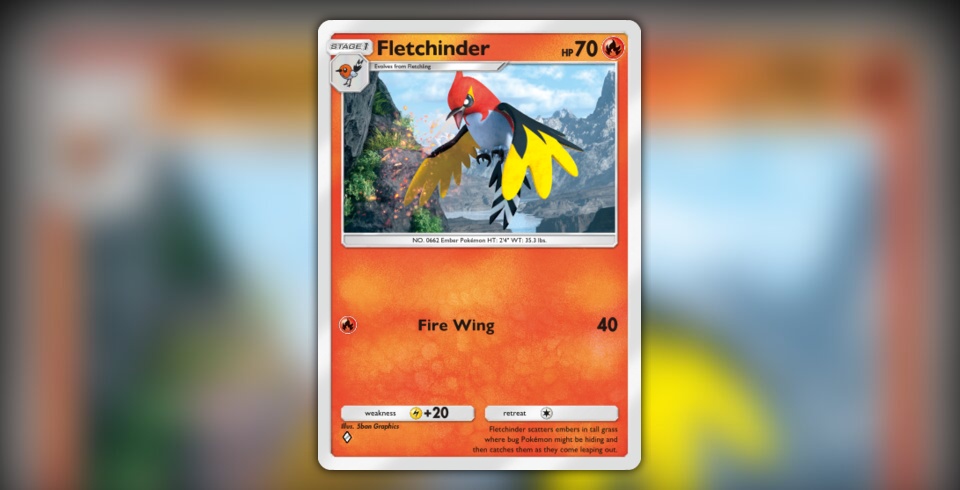 fletchinder pokemon card value Pokemon Sun & Moon Guardians Rising Card: FLETCHINDER - 110/145 - REVE main image 1