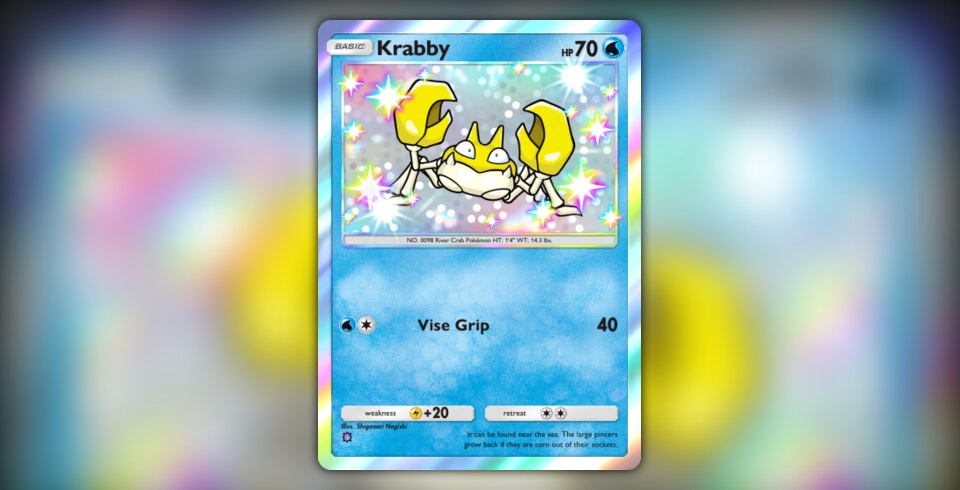 krabby pokemon card Krabby & Kingler (24) [1999 Pokemon Action Flipz Premier Edition] main image 0
