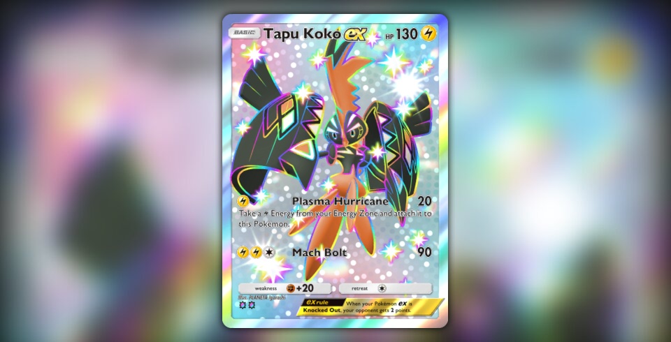 Tapu Koko ex (Mega Rising #322/331, 2-Star Shiny) | Pokémon TCG Pocket