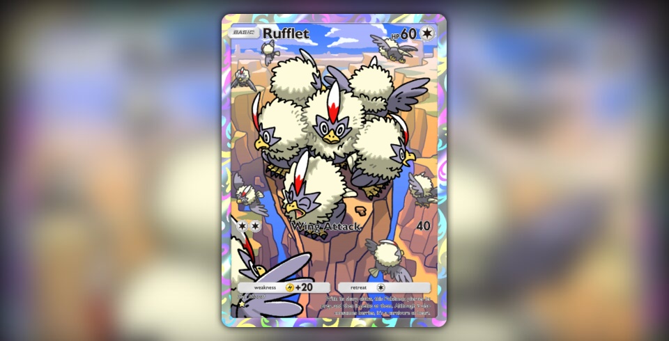 rufflet pokemon card Card Case (2-Row) (VaultedID) - Trading Card Case main image 1
