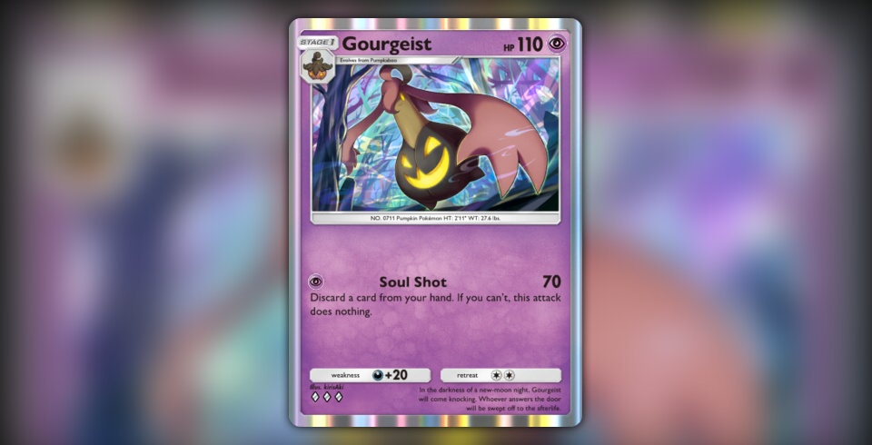 pokemon card gourgeist Pokemon SM-4 Crimson Invasion Card: GOURGEIST - 45/111 - Reverse Holo